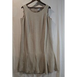 Danny Nicole Women's Beige Textured Sheath Dress Size 14W‎